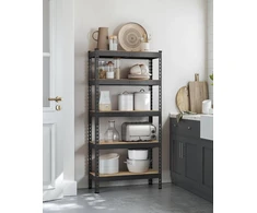 SONGMICS didelio atsparumo sandėliavimo stelažas, 5 lentynos, 30 x 75 x 150 cm, GLR300B01