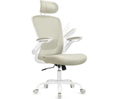 Songmics Ergonomiška biuro kėdė su tinkleliu cappuccino beige