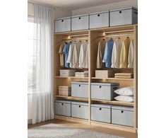 SONGMICS laikymo dėžių rinkinys su dangčiais, 3 vnt., 43 x 30 x 30 cm, LLR703G01