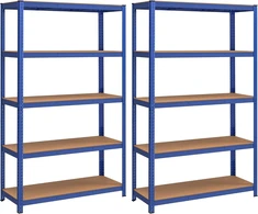 SONGMICS metalinės sandėliavimo lentynos, 2 vnt., 60 x 120 x 200 cm, 875 kg, GLR060Q02