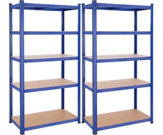 SONGMICS metaliniai sandėliavimo stelažai, 2 vnt., 5 lentynos, 600 kg, GLR050Q02
