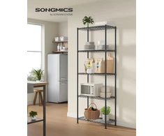 SONGMICS metalinis sandėliavimo stelažas su 5 reguliuojamomis lentynomis 30 x 60 x 161 cm LGR165BH01