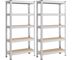 SONGMICS metalinių sandėliavimo lentynų rinkinys, 2 vnt., 5 lentynos, 650 kg, GLR030E02