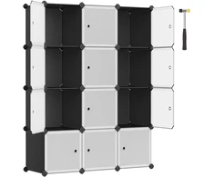 SONGMICS modulinė lentyna-spinta su 12 skyrių ir durimis, 93 x 93 x 123 cm, LPC34HV1