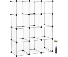 SONGMICS modulinė plastikinė lentyna su 12 skyrių, 93 x 31 x 123 cm, LPC34L