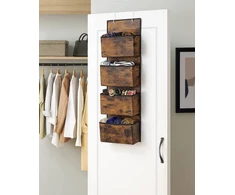 SONGMICS pakabinamas durų organizatorius su 4 kišenėmis, 33,5 x 12 x 100 cm, RDH004X01