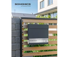 SONGMICS personalizuojama pašto dėžutė su laikraščio skyriumi 37 x 37 cm LLR703G01