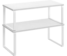 SONGMICS prieskonių lentynėlės, 2 vnt., metalinės ir medinės, KCS025W01