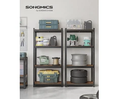 SONGMICS sandėliavimo lentynų komplektas, 2 vnt., 4 lentynos, 40 x 80 x 160 cm, Vintage