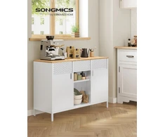 SONGMICS sandėliavimo spintelė su 2 durimis, reguliuojamomis lentynomis, 40 x 110 x 76 cm, LSC204WC01