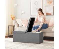 SONGMICS sulankstoma daiktadėžė-suoliukas 120 l, 110 x 38 x 38 cm, LSF71G