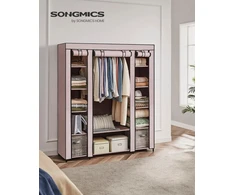 SONGMICS sulankstoma medžiaginė drabužių spinta su 12 lentynų, 150 x 45 x 175 cm, LSF003P02