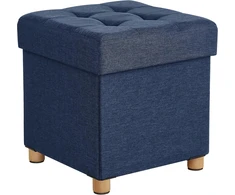 SONGMICS sulankstomas pufas su daiktadėže 38 x 38 x 40 cm, 37 l, LSF14IN