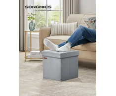SONGMICS sulankstomas pufas su daiktadėže 43 l, 38 x 38 x 38 cm, LSF227G02