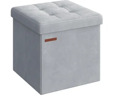 SONGMICS sulankstomas pufas su daiktadėže 43 l, 38 x 38 x 38 cm, LSF227G02