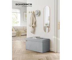 SONGMICS sulankstomas pufas su daiktadėže 89 l, 76 x 38 x 38 cm, LSF247G02