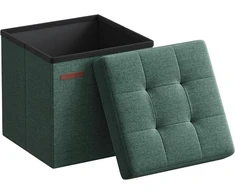 SONGMICS sulankstomas pufas su daiktadėže 43 l, 38 x 38 x 38 cm, LSF027C01