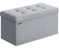SONGMICS sulankstomas pufas su daiktadėže 89 l, 76 x 38 x 38 cm, LSF247G02