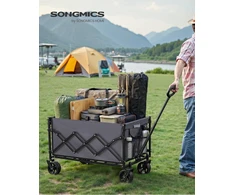 SONGMICS sulankstomas sodo vežimėlis 150 l, iki 120 kg, su 4 ratais GFW150GD01