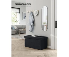 SONGMICS sulankstomas suolas su daiktadėže 76 x 38 x 38 cm, 89 l, LSF247B01