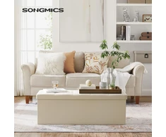 SONGMICS sulankstomas suoliukas-daiktadėžė 110 x 38 x 38 cm, 120 l, LSF77BE