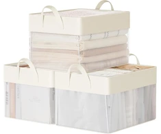SONGMICS sulankstomos daiktų laikymo dėžės, 3 vnt., 40 x 30 x 25 cm, B0DSKC6RQ7