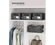 SONGMICS sulankstomų daiktų laikymo dėžių rinkinys, 3 vnt., 30 x 20 x 15 cm, 9 l