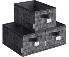 SONGMICS sulankstomų daiktų laikymo dėžių rinkinys, 3 vnt., 30 x 20 x 15 cm, 9 l