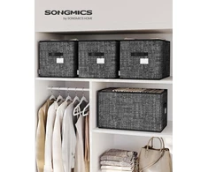 SONGMICS sulankstomų daiktų laikymo dėžių rinkinys, 3 vnt., 45 l, 50 x 30 x 30 cm