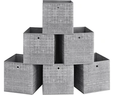 SONGMICS sulankstomų daiktų laikymo dėžių rinkinys, 6 vnt., 33 x 33 x 33 cm, RFB033G01
