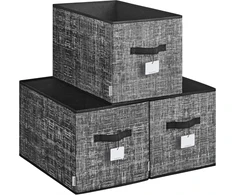 SONGMICS sulankstomų daiktų laikymo dėžių rinkinys, 3 vnt., 45 l, 50 x 30 x 30 cm