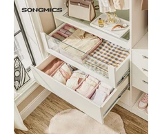 SONGMICS sulankstomų stalčių organizatorių rinkinys, 6 vnt., rožinis, RDZ06PK