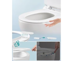 SONGMICS trumpa D formos klozeto sėdynė su lėto nusileidimo mechanizmu, 43,1 x 36 cm, BTL104WZ01