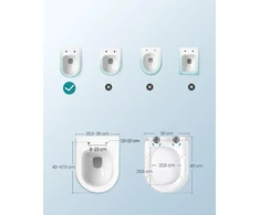 SONGMICS tualeto sėdynė D formos su lėto nusileidimo mechanizmu, balta BTL003WZ01