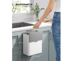 SONGMICS virtuvinė šiukšliadėžė maisto atliekoms su dangčiu, 8 l, B0D22FL16N