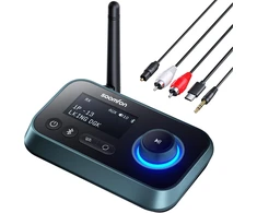 SOOMFON Bluetooth garso siųstuvas-imtuvas 3 viename, Bluetooth 5.0, LCD ekranas, BT17