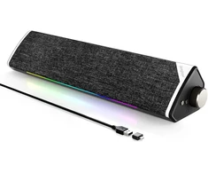 Namų kino sistema SOULION garso juosta kompiuteriui R60, USB ir Bluetooth, LED apšvietimas, 3,5 mm jungtis, 12 W