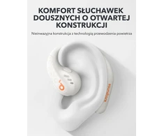 Soundcore AeroFit Pro atviros konstrukcijos belaidės sportinės ausinės, Bluetooth 5.3, baltos, A3871
