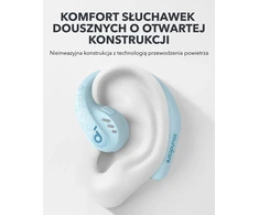 Soundcore atviros konstrukcijos belaidės ausinės su Bluetooth 5.3, IPX5, 16.2 mm tvarkyklė, A3871