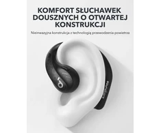 Soundcore atviros konstrukcijos belaidės ausinės su tvirtinimu prie ausų, Bluetooth 5.3, juodos, AeroFit Pro