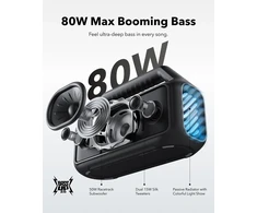 soundcore belaidė išorinė kolonėlė Boom 2, 80W, subuferis, BassUp 2.0, Bluetooth 5.3, IPX7