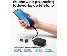 soundcore belaidės į ausis įstatomos ausinės Bluetooth 5.3 su ANC, 192 val., A3937