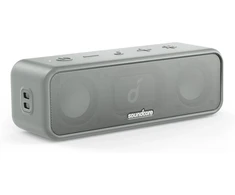 Soundcore nešiojama Bluetooth kolonėlė, stereo garsas, 16 W, 24 h veikimas, IPX7, pilka, A3117