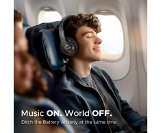 SoundPEATS belaidės ant ausų dedamos Bluetooth 5.3 ausinės su ANC, 40 mm garsiakalbiais Space