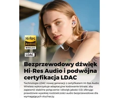 SoundPEATS belaidės į ausis įdedamos ausinės su kaklo juosta Bluetooth LDAC IP67 Q40 HD