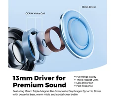 SOUNDPEATS belaidės pusiau į ausis įdedamos Bluetooth 6.0 ausinės su LDAC Air6 HS