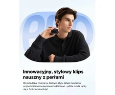 SoundPEATS Pearlclip Pro atviros konstrukcijos belaidės ausinės su mikrofonu, Bluetooth 5.4, IPX5, 24 val.