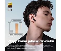 SoundPEATS pusiau į ausis įdedamos belaidės ausinės Bluetooth 5.4 su LDAC Air5 Lite