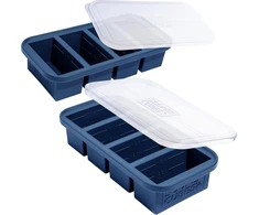Souper Cubes silikoninės šaldymo formelės su dangteliais 250 ml, 2 vnt., FT-4X1-BB-LD-2