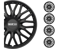 Sparco automobilio ratų gaubtai Rome 16 colių, juodi, 4 vnt. SPC1696BK